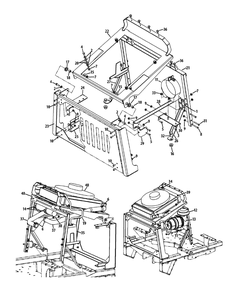 Radiator And Air Cleaner Diagram and Parts List for S7232-D 53BY8DU8750-312HP Cub Cadet Lawn Tractor